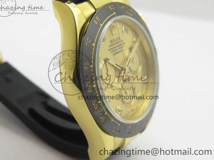 Best Diamonds 116518 Edition 904L Case Strap) SA4130 V4 1:1 Extra SS Noob Goid Plated on Strap Daytona Dial Rubber YG Black (Free 0521
